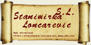 Stanimirka Lončarević vizit kartica